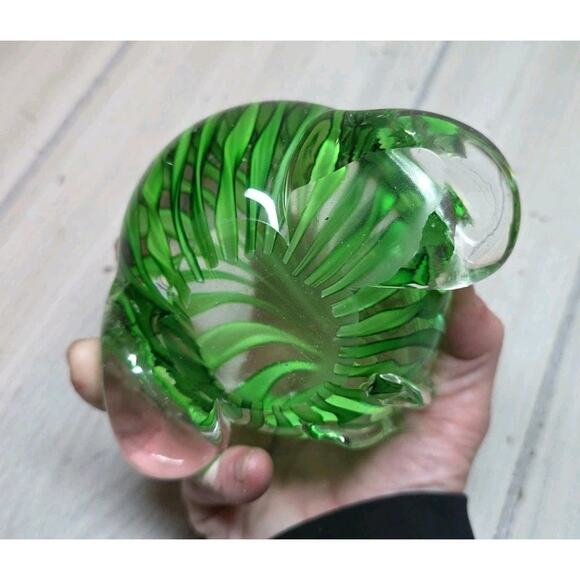 Vtg Murano? Blown Glass Green Frog Milliefiore Flower Eyes Art Sculpture - Picture 5 of 9